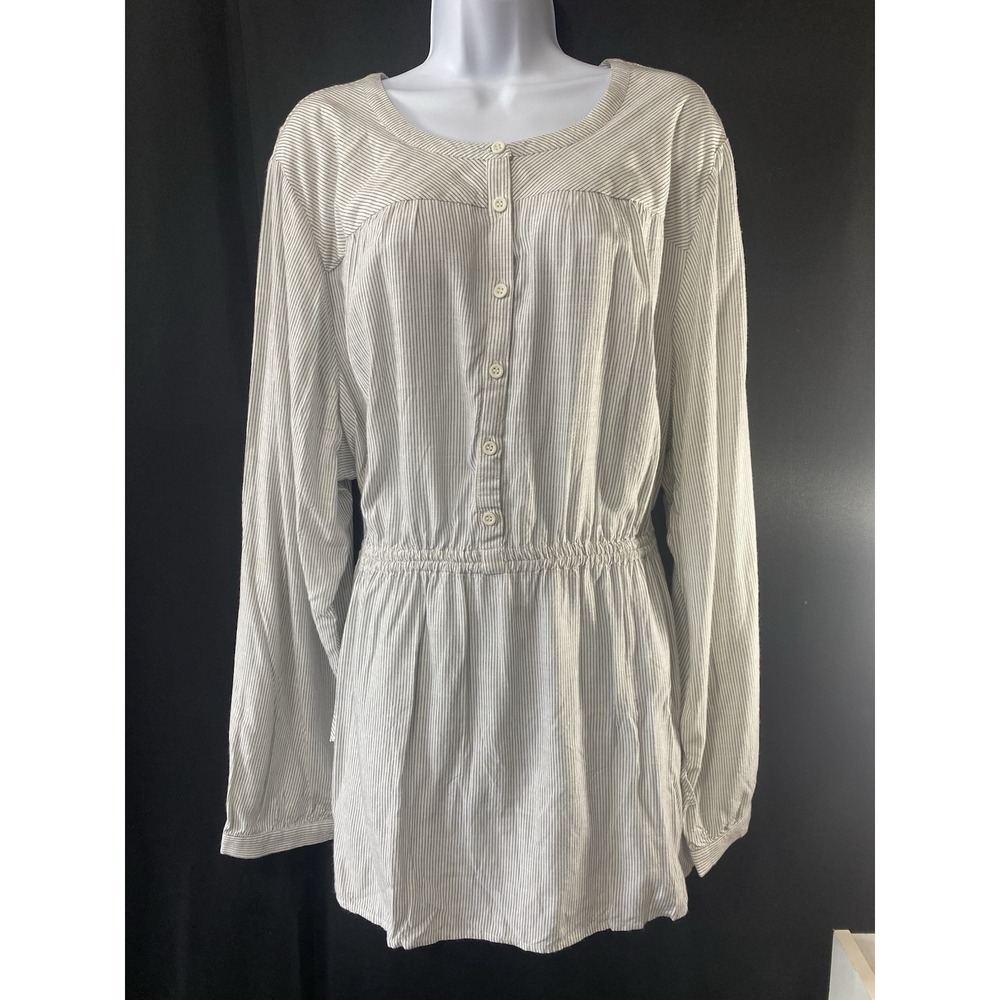 Lane Bryant Womens Peasant Top Size 26/28 Oversized Milkmaid Bohemian Folk Flowy